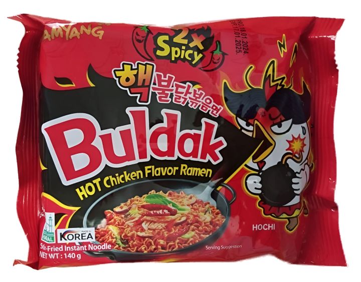 Samyang BULDAK Red 2X Spicy Noodles 140 Grams Korean Ramen Imported Korean Noodles