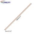Copper Round Rod Premium Quality Copper Rods Ideal for Crafts Hobbies Rust-proof Durable Wide Range of Applications Pack of 10 Diy Metal Crafts. 
