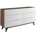 Elegant Wooden Sideboard and Chester Drawer Cabinet - Versatile Dresser with Two Shades. 