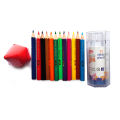 Goldfish Flupa 12 Colour Half Size HEX Plastic Jar Pencils (01 Pack). 