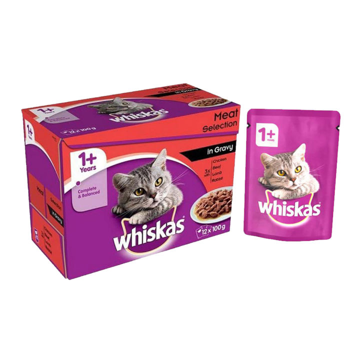 Whiskas Sachet Meaty Selection Gravy (1+) - 85gm - Cat Food