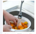 HydroFlex , TURBO FLEX , 360 Stainless Steel FLEXIBLE FAUCET SPRAYER,  Tap Mover Instant Hands Free Swivel Spray Hose Spray Sink KITCHEN FAVOURITE, ,Rotatable Anti-Splash Faucet Nozzle Head with Hose  Spray Sink - Kitchen Sink Faucet Extender.. 