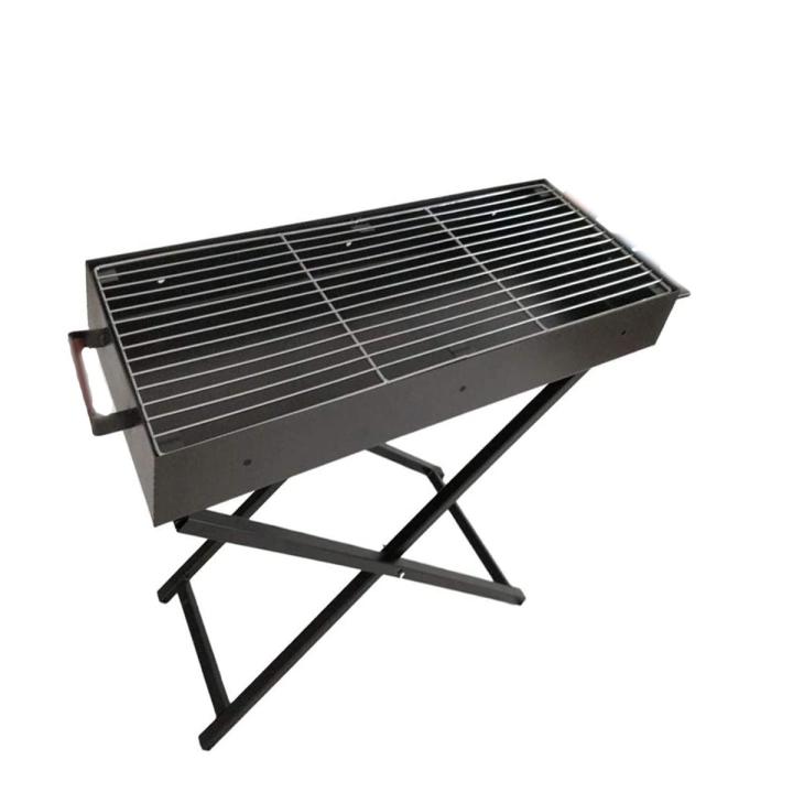 Portable Stainless Steel Charcoal BBQ Grill With Stand 31.5" x 12" x 30"