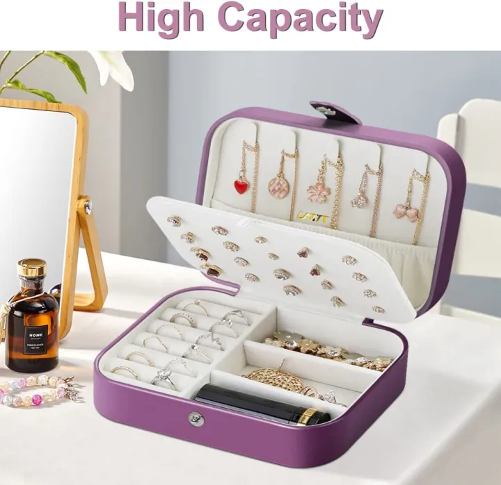 Leather%20Jewellery%20Organizer%20Box%20for%20Girls%20%7C%20Ear%20Rings%20&%20Necklace_Bracelets%20Holder%20%7C%20Small%20Jewelry%20Box%20Vanity%20Hanger%20Stand%20Velvet%20-%20Image%203