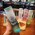 Frosted Glass Drinking Water Bottle for Boys & Girls 480ml Portable Travel Friendly - Imported Original Beautiful Bottle with Leak proof Airtight Cap Holder Strap Design. 
