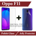 Oppo F11 Tempered Glass Screen Protector And Back Jelly Protector 2 in 1 Combo. 