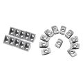 10 Pcs 2020 Aluminum Corner Bracket, L Shape Right Angle Joint Bracket Fastener (20mmx 20mm x 17mm) & 100 Pcs M5 Hammer Nut Carbon Steel Aluminum Connector T Fastener Sliding Nut. 