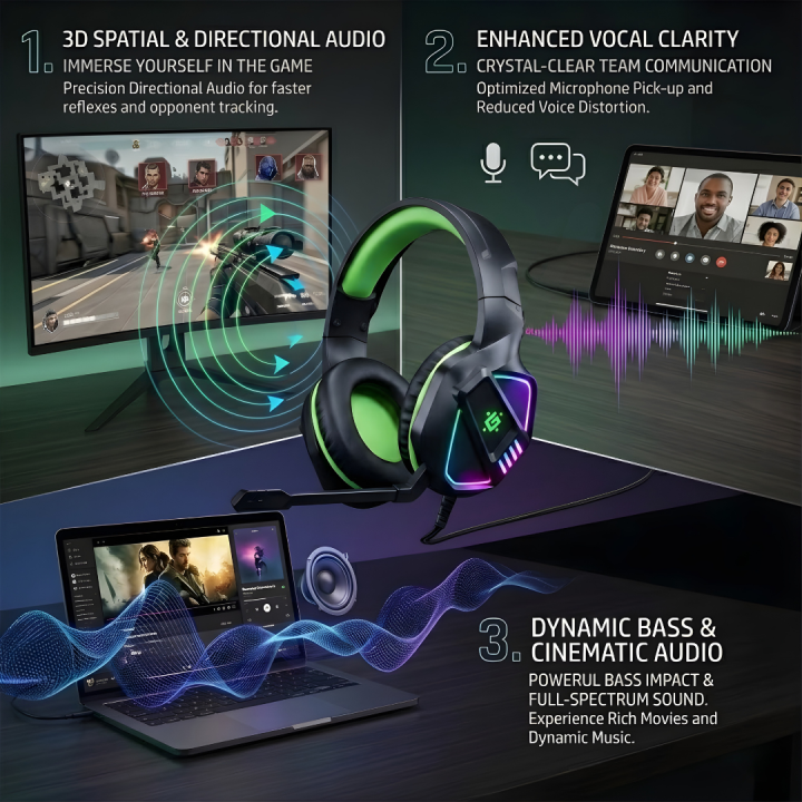 RAZOR%20-%20RGB%20Gaming%20Headphones%203.5mm%20With%20USB%20Earphone%20Surround%20Stereo%20Headphone%20for%20PC,%20PS4,%20Xbox%20One,%20Ergonomic%20Design%20Over%20Ear%20with%20Mic%20Professional%20Headset%20For%20Gaming%20-%20One%20Click%20Pick%20-%20Image%202