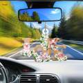 Car Hanging Ornament ,Car Pendant ,Swinging Rear View Mirror Cute, Creative ,Car Decoration, Car Interior Accessories for Holiday Gift ,Women. 