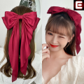 Empiron Big Bow Silk Hair Ribbon – women hair ribbon , girls hair ribbon , girls hair acceossories , women hair accessories , girls ribbon , girls clip , hair clip , hair band for girls , ribbons , hair band for women , hair ribbon for girls ,ribbon cloth. 