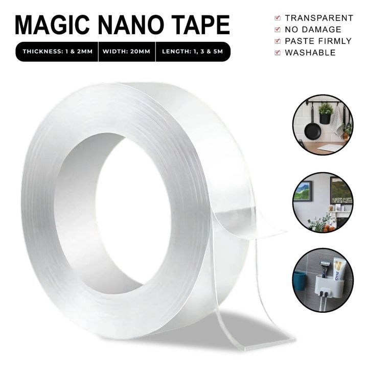 Double Sided Adhesive Washable & Reusable Adhesive Nano Tape