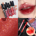 3Pcs/set Halloween Diamond Glitter Lip Gloss Kit Waterproof Glitter Liquid Black Lipstick Shimmer Lip Tint. 