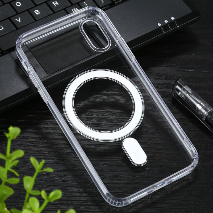 Apple%20iPhone%20XS%20Max%20Magnetic%20MagSafe%20Compatible%20Protective%20Clear%20TPU%20Transparent%20Case%20-%20Image%205