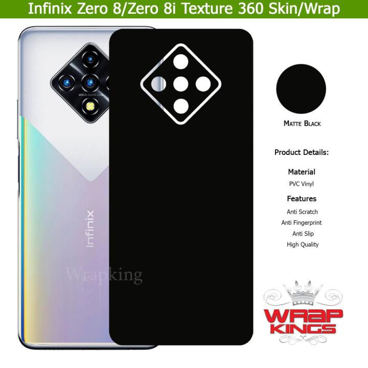 Infinix Zero 8 & 8i Skin/Wrap 360 Protection Sheet/ Carbon fiber/ Matte/ Transparent/ Lamination Back Included Camera Skin