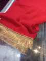 Red Saifoon Dupatta With Fancy Kiran Lace by Roop Mahal Online Store. 