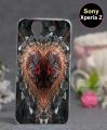 Sony Xperia Z Mobile Cover Heart Style - Multicolor. 