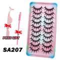 Natural Lashes 5/10 Pairs Eyelashes 3D Mink Lashes Manga Lashes Strip Lashes Band Soft Light False Eyelashes Makeup BruberryBe. 