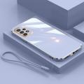 For Samsung Galaxy A52s 5G Cover with Wrist Strap Fashion Shiny Plating Square Bumper Girls Phone Case Soft TPU Silicone Shockproof Protective Back Cover. 
