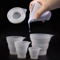 Durable With Scale Foldable Silicone Measuring Cup Mix Cup Reusable Epoxy Resin DIY Cups Portable Multi-spec Graduated Cup Casting Resin. 