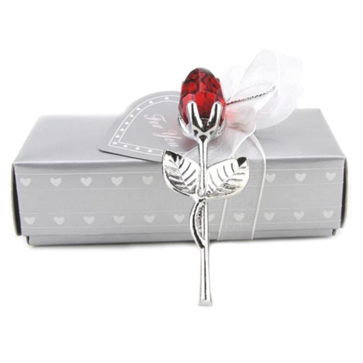 Elegant Glass Rose Lifelike Sliver Valentines Day Gift Exquisite Valentines Day Rose for Home decoration Valentine's Day