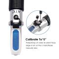 Portable Brix Refractometer with Automatic Temperature CompensationDual Scale-Specific Gravity Brix Meter Hydrometer Optical Fruit Sugar Meter 0-32%. 