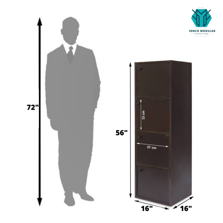 BS-012%20-%20Oak%20Wood%204%20Doors%20Cabinet%20Polish%20Finish%20Vertical%20Storage%20Cabinet%20Furniture%20Study%20Book%20Shelf%20Living%20Room%20-%20Black%20&%20Brown%20-%20Image%204