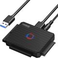 FIDECO SATA/IDE to USB 3.0 Adapter, Hard Drive Adapter Cable Converter for Universal 2.5/3.5 Inch SATA and IDE HDD, 2.5 Inch SSD, 5.25-Inch DVD-ROM/CD-ROM/CD-RW/DVD-RW/DVD+RW. 