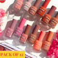 Pack of 12 Vitamin-Enriched Mode Love Nail Polishes | Long-Lasting Glossy Finish | Ideal for Home & Salon Use. 