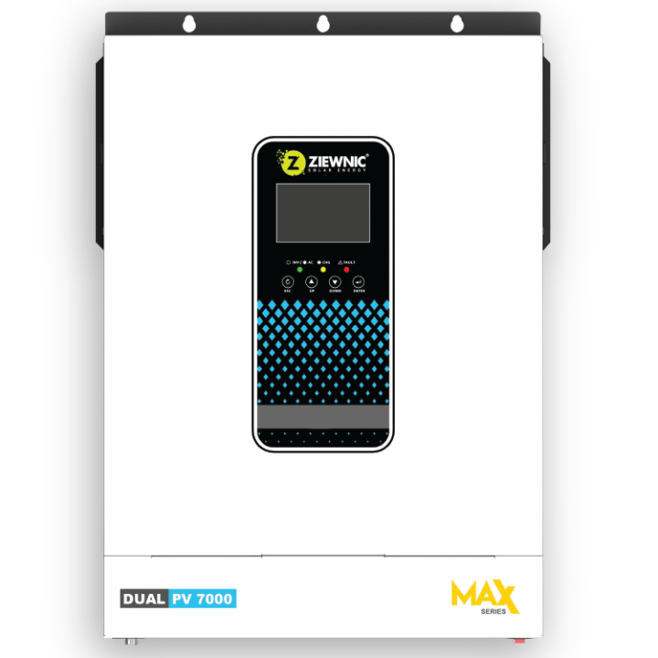 Ziewnic Solar Hybrid Inverter MAX (5.5 KW) PV7000 100% Pure Sine Wave Solar Inverter Built-in Anti Dust For Harsh Environment Brand Warranty