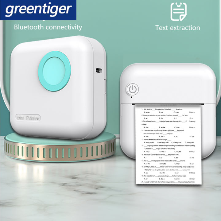 Portable Mini Thermal Printer Wireless BT Sticker Printer Photo Label