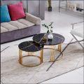 2 Pieces  center table dining table Nesting Table coffee table/ With iron Base and Wooden Top. 