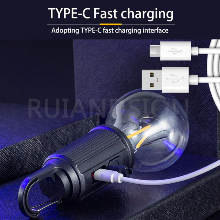 Led%20Tent%20Light%20400mah%20100lm%20Camping%20Atmosphere%20Light%20Type-c%20Usb%20Rechargeable%20Waterproof%20With%20Hook%203%20Modes%20Outdoor%20Lighting%20-%20Image%204
