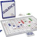 "Classic Sequence Board Game - Strategy Card Game for Family Game Night", Game Sequence for Kids Large Size Laminated Board with Plastic Cards Adult Kids Original Imported. 