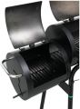 Portable Garden Outdoor Barbecue Charcoal Grill Rack Smoker with Wheels and Heat Indicator. 