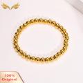 Stylish Golden Beads Bracelet for Men Women Perfect Party Jewelry Daily Outfit Accessory Elastic Bangle Great Gift Idea. 
