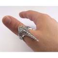 Pack of 2 Men's Kayi Obasi Flag Ottoman Empire Ring Cool Stainless Steel Fashion Square Gold Rings Jewelry For Men. 