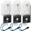 3Pack DHT22 AM2302 Temperature and Humidity Sensor Module with Cable for Arduino and Raspberry Pi Including EBook. 