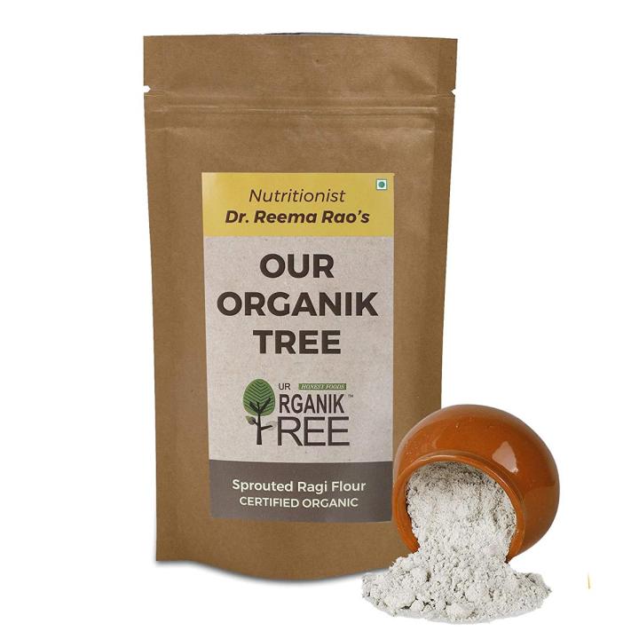 Organic Sprouted Ragi Atta | Nachni Flour for Chapati | Sprouted Millet Flour | Baby Food | Porridge | Pancake | Dosa | No Gmo400gms