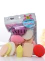 Makeup Sponges Pack of 6 Beauty Blending Sponges Cosmetic Powder Puff Facial Makeup Soft Sponges Random Colors & Shapes-Cosmetic Sponges-Multicolor. 