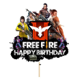 Free Fire Happy Birthday Decoration for Kids cake topper. 