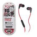 Skullcandy Ink'd 2.0 Noise-Isolating Earbud with In-Line Mic and Remote, Tangle-free Flat Cable - S2IKDY-010. 