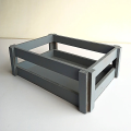 Polished Finish Wooden Crates with Durable Open Slat Design. 