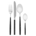 Avie 16 Pc Gold / Matte Black Finish Cutlery Set - Premier Home - SKU 0922613. 
