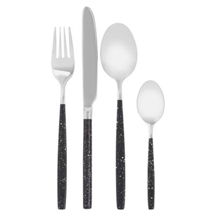 Avie 16 Pc Gold / Matte Black Finish Cutlery Set - Premier Home - SKU 0922613
