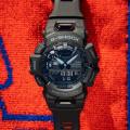 Casio G Shock Black Resin Analog/Digital Black Dial Bluetooth Multi-Function Black Resin Band Watch-GBA-900-1ADR. 