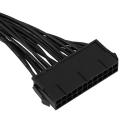 3X ATX 24Pin 1 to 2 Port Supply Extension Cable PSU. 