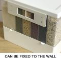 FREE SHIPPING 6-Grid Storage Wall Mounted Food Dispenser Whole Grains Rice Bucket Large Capacity Dry Food Dispenser Dry Food Fruit Storage Box for Home and Kitchen Box Cereal Dispenser. Rice Bucket Divided Grains Tank Moisture-Proof and Insect-Proof. 