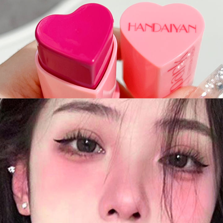 Heart%20Shaped%20Blush%20Stick%20Contour%20Highlighter%20Pearlescent%20Face%20Brightening%20Women's%20Cosmetics%20High%20Pigment%20Long-lasting%20-%20Image%204