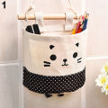 Plaid Dots Print Kitchen Wall Hanging Organizer Pocket Holder Storage Bag. 