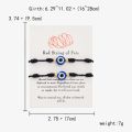 Blessed 2Pcs Evil Eye Bracelet Women Handmade Black Red Rope Wristband Couple Lucky Friendship Weaving Adjustable Bangle Jewelry. 